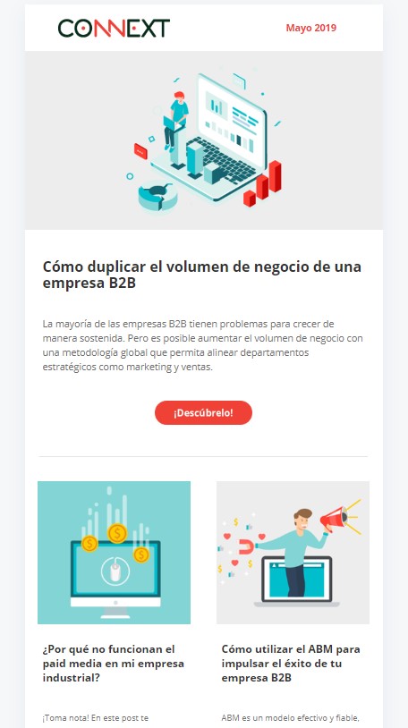 ejemplo email marketing industrial y b2b