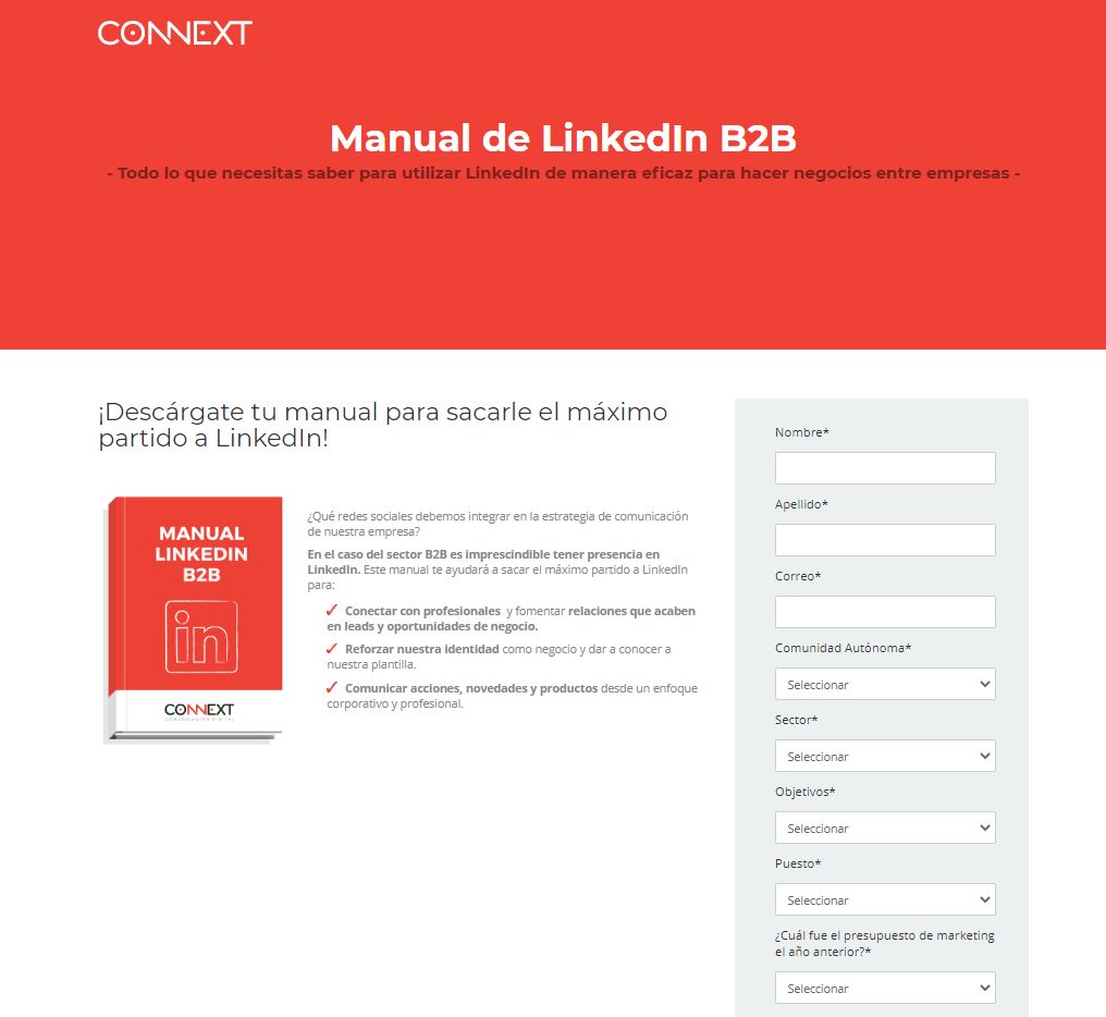 landing page